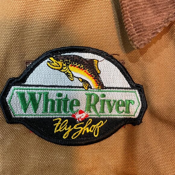 Carhartt C003 men's duck traditional coat brown "White River" patch Small - Picture 3 of 11